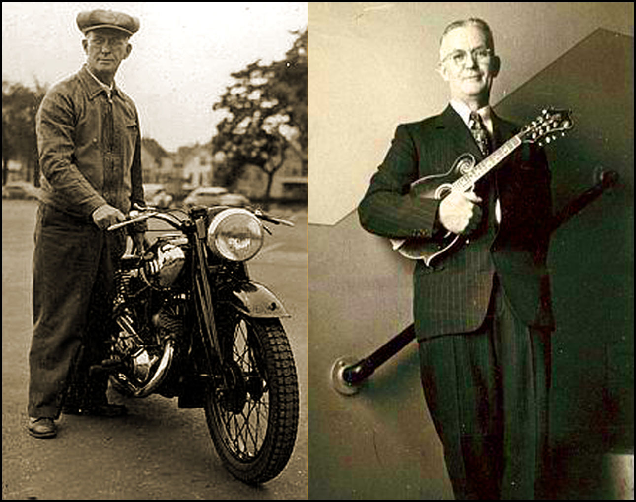 BAMC - Adolph Waech with Harley-Davidson motorcycle